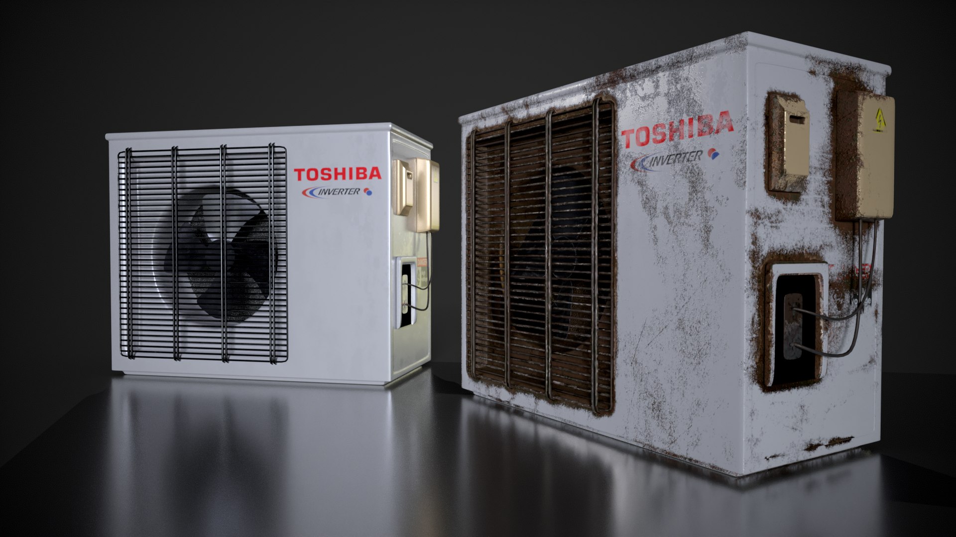 3D Model Air Conditioning Outdoor Unit - TurboSquid 2374230