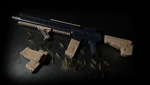 MG- 56 Assault rifle Low-poly model