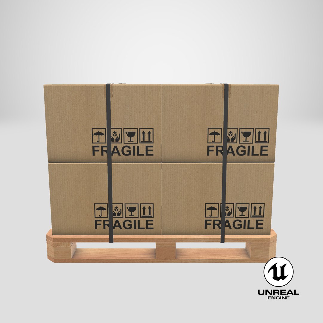 3D model pallet cardboard box https://p.turbosquid.com/ts-thumb/Ng/2cxuJH/Pkyt2Mgo/unreal_capture/png/1526510273/1920x1080/fit_q87/d6a6d376b96e99af6b6285a99dd8cd38abae8a80/unreal_capture.jpg