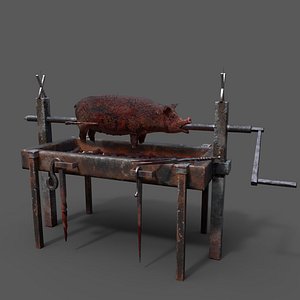 pit pig roast 3D model