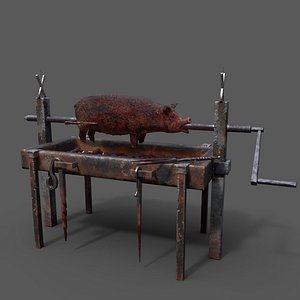 Fire Pit with Pig Roast