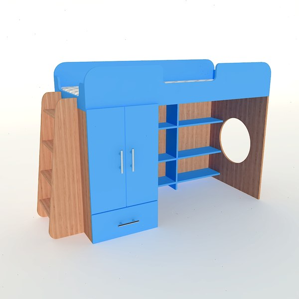 s bunk bed 3d model