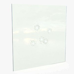 Ballistic Safety Glass Sheet Damaged