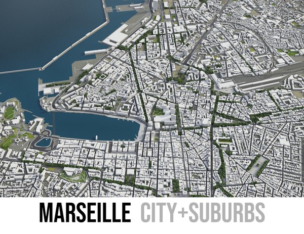 city marseille area - 3D model