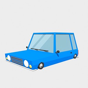 blue car 3d max
