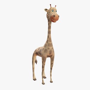 cartoon giraffe animation 3D model