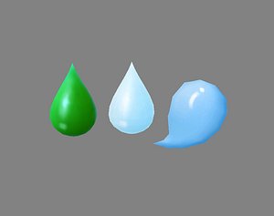 Cartoon water drop - water dripping