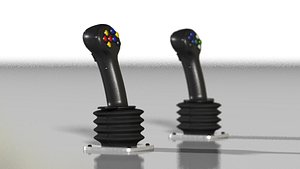high poly photorealistic professional vehicle joystick