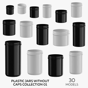 3D model Plastic Jars Without Caps Collection 01 - 30 Models
