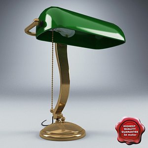 3d table lamp green model