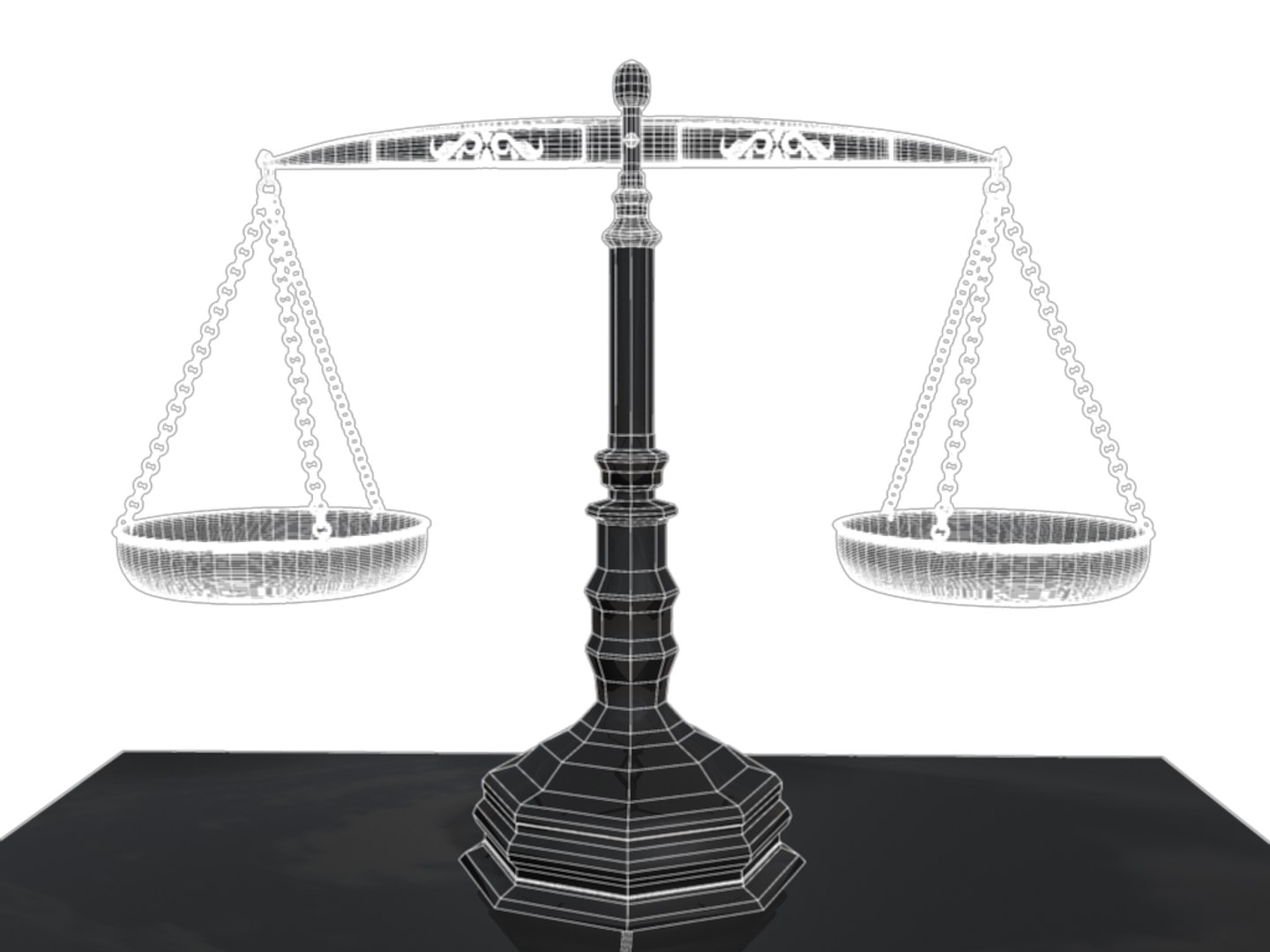 3d Model Scales Justice
