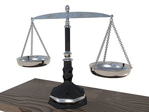 3d model scales justice