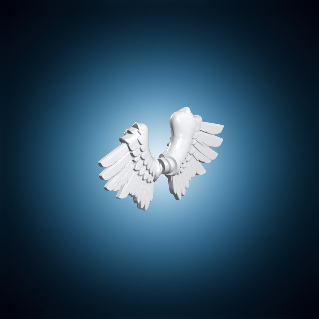 Spread Feathered Angel Wings Sculpture 3D Print Model 3D - TurboSquid ...