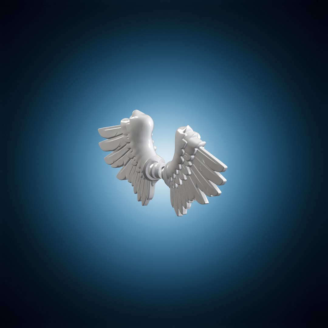 Spread Feathered Angel Wings Sculpture 3D Print Model 3D - TurboSquid ...