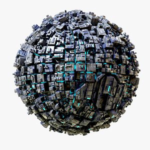 Borg Sphere Space Station Planet 
