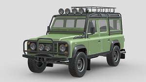 Low Poly Car - Land Rover Defender D110