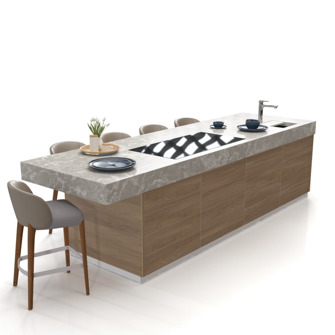 Kitchen Island Countertop 08 3D Model TurboSquid 2205526