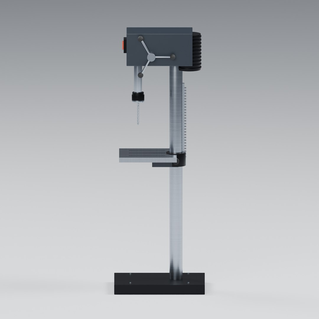 3D Floor Pillar Drill Press - Standard exterior equipment model https://p.turbosquid.com/ts-thumb/Ng/TlrHk1/vY/04_side/jpg/1791827813/1920x1080/fit_q87/2b93e9853eff05b4f052cd748ca2f15846a74bae/04_side.jpg