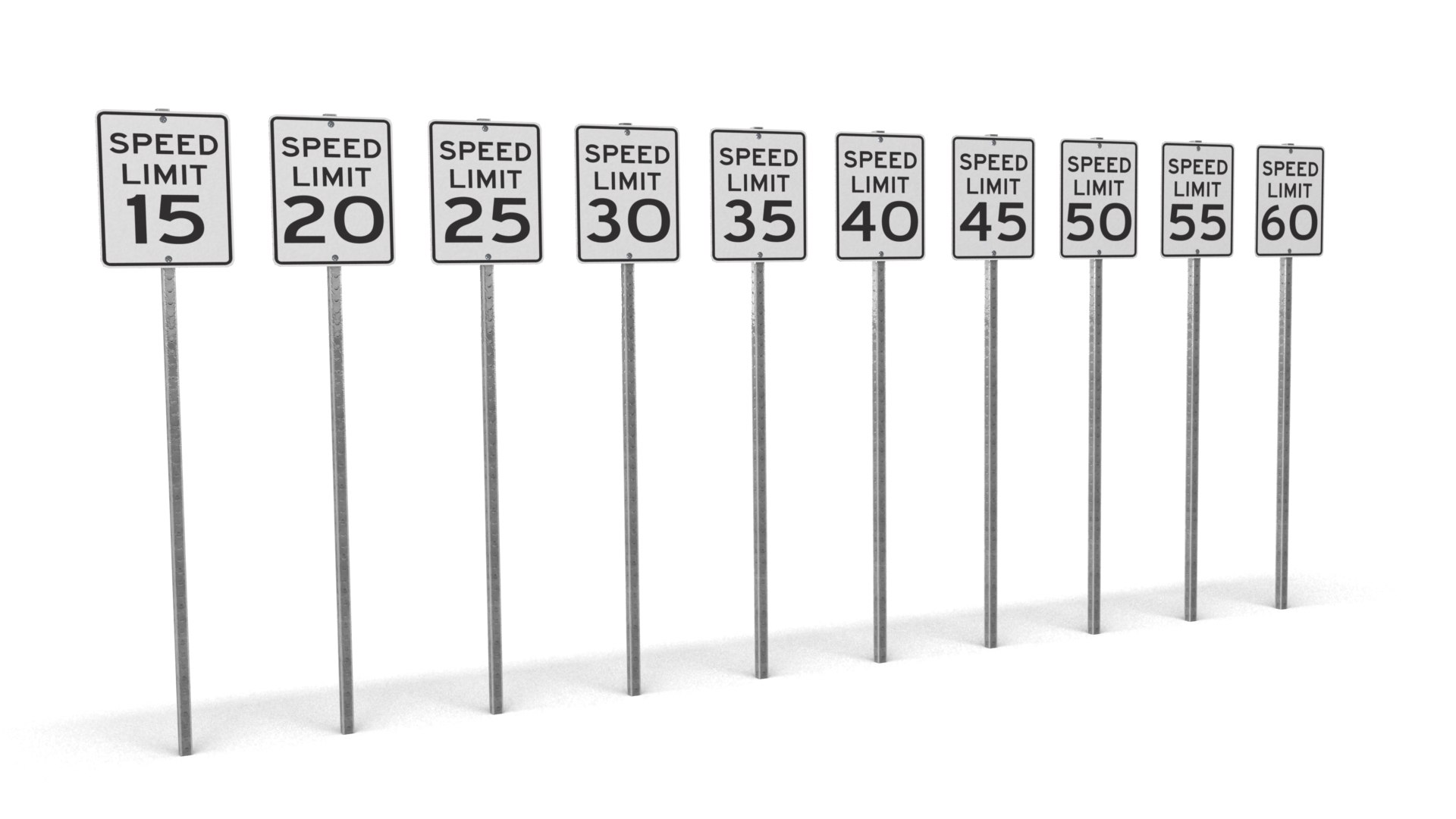RoadSignBR2-1 Speed Limit 3D - TurboSquid 2231746