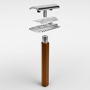 3D safety razor hex model
