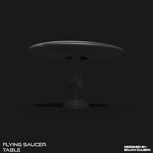3d model of flying saucer table