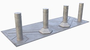 3D model Bollards