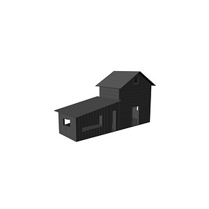 free fbx mode wooden house