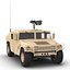 Modello Multiuso Humvee Desert 3D ad alta mobilità