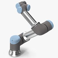 Universal Robots UR5e Industrial Robot Rigged  for Cinema 4D