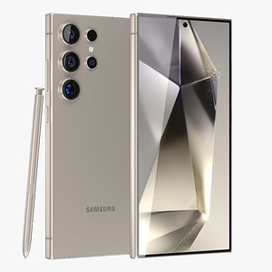 3D Samsung Galaxy S24 Ultra Titanium Gray model