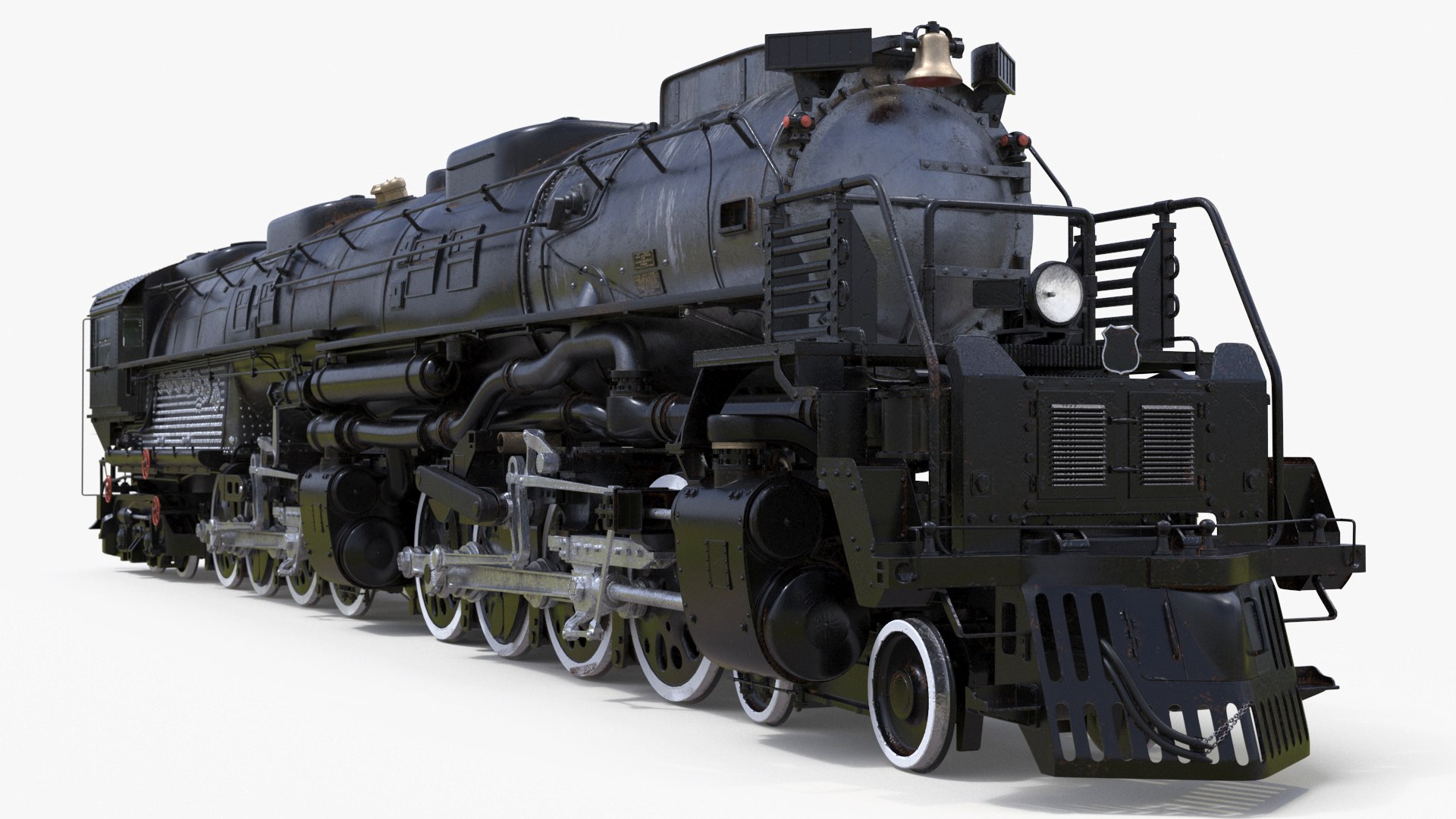 Worn Locomotive Rigged 3D model preview