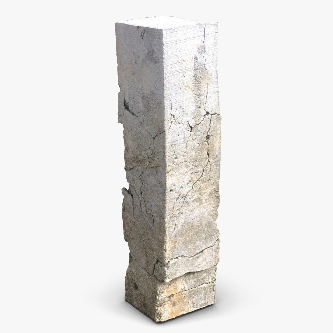 Broken Column 3d Model