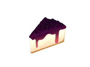 blueberry cheesecake 3D model