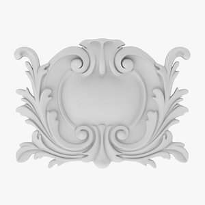 3D Cartouche Ornament 032 model