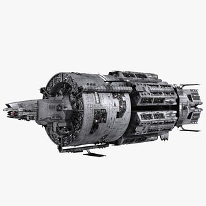 3d realistic interstellar space cruiser