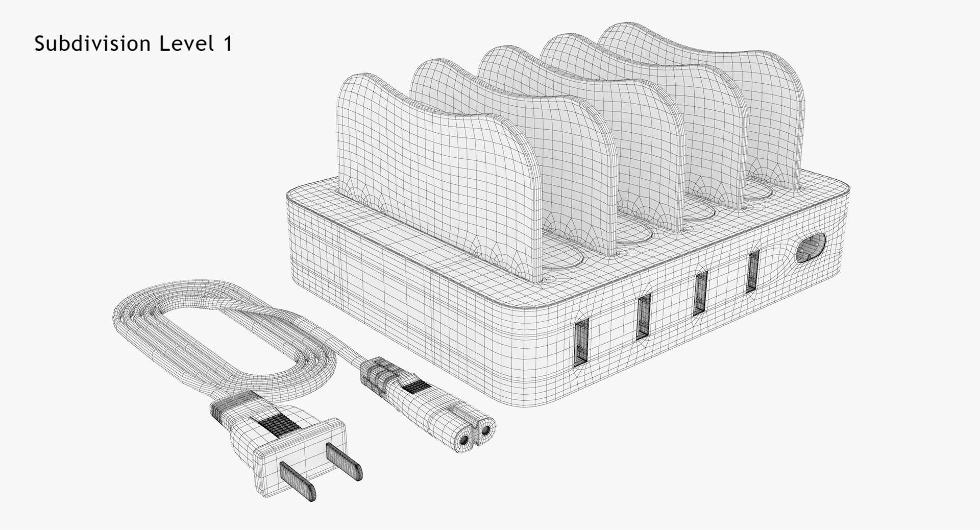 Universal usb charging station 3D model - TurboSquid 1214696