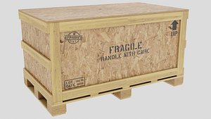 Wood Shipping Crate model