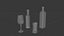 Glass  Bottles Set