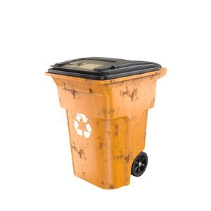 3D Plastic Trash Can