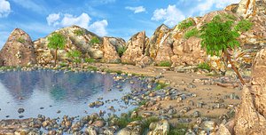 Creek Beach Seascape