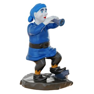 gnome figurine playing pipe model