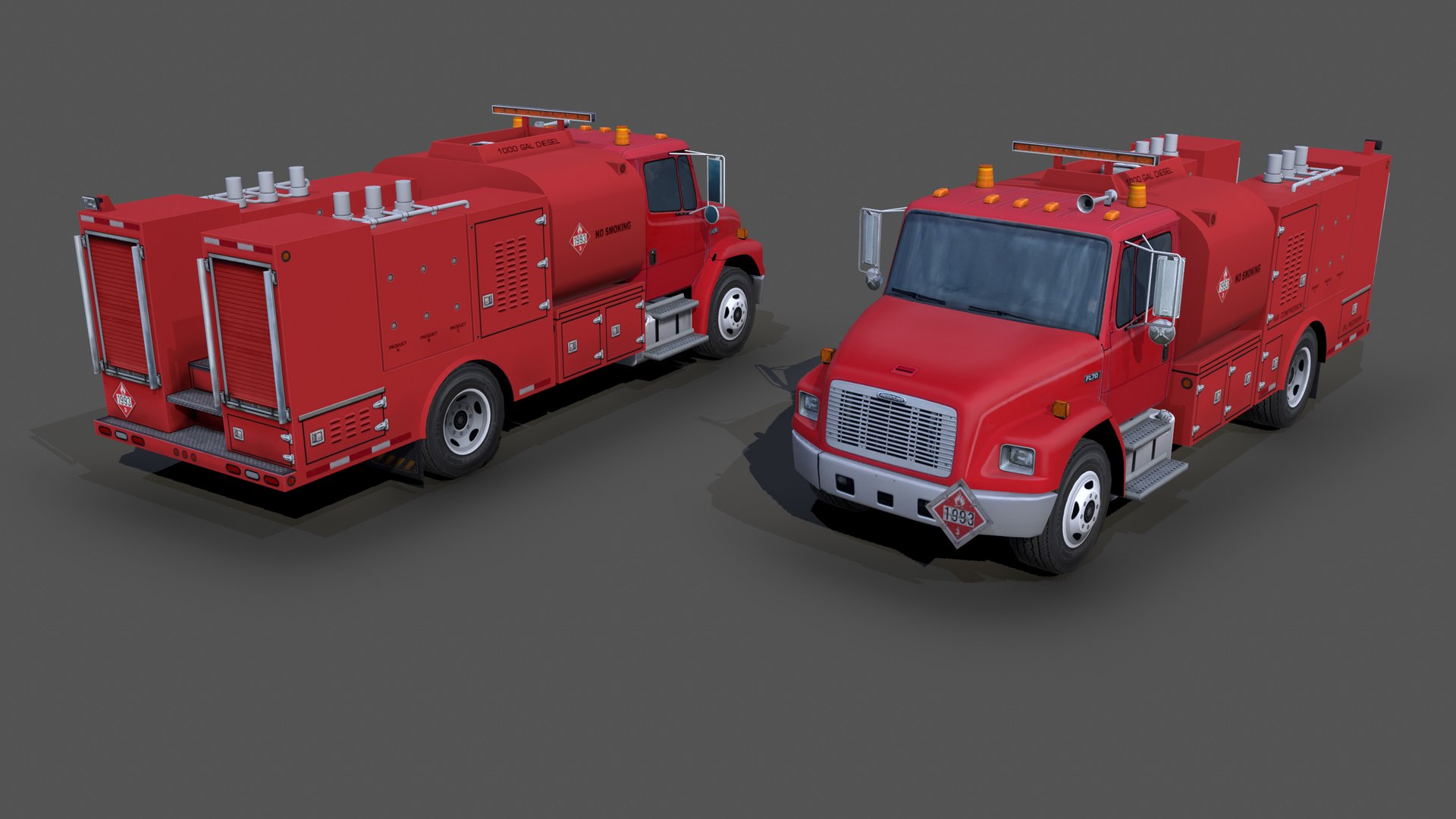 3D Model Freightliner FL70 1998 Fuel And Lube S01 TurboSquid 2098101