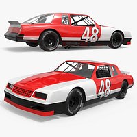 Chevrolet Monte Carlo SS Stock Car Red White Simplified