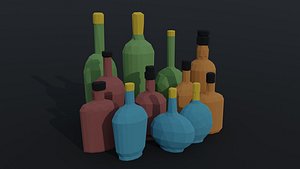 3D cartoon alcohol