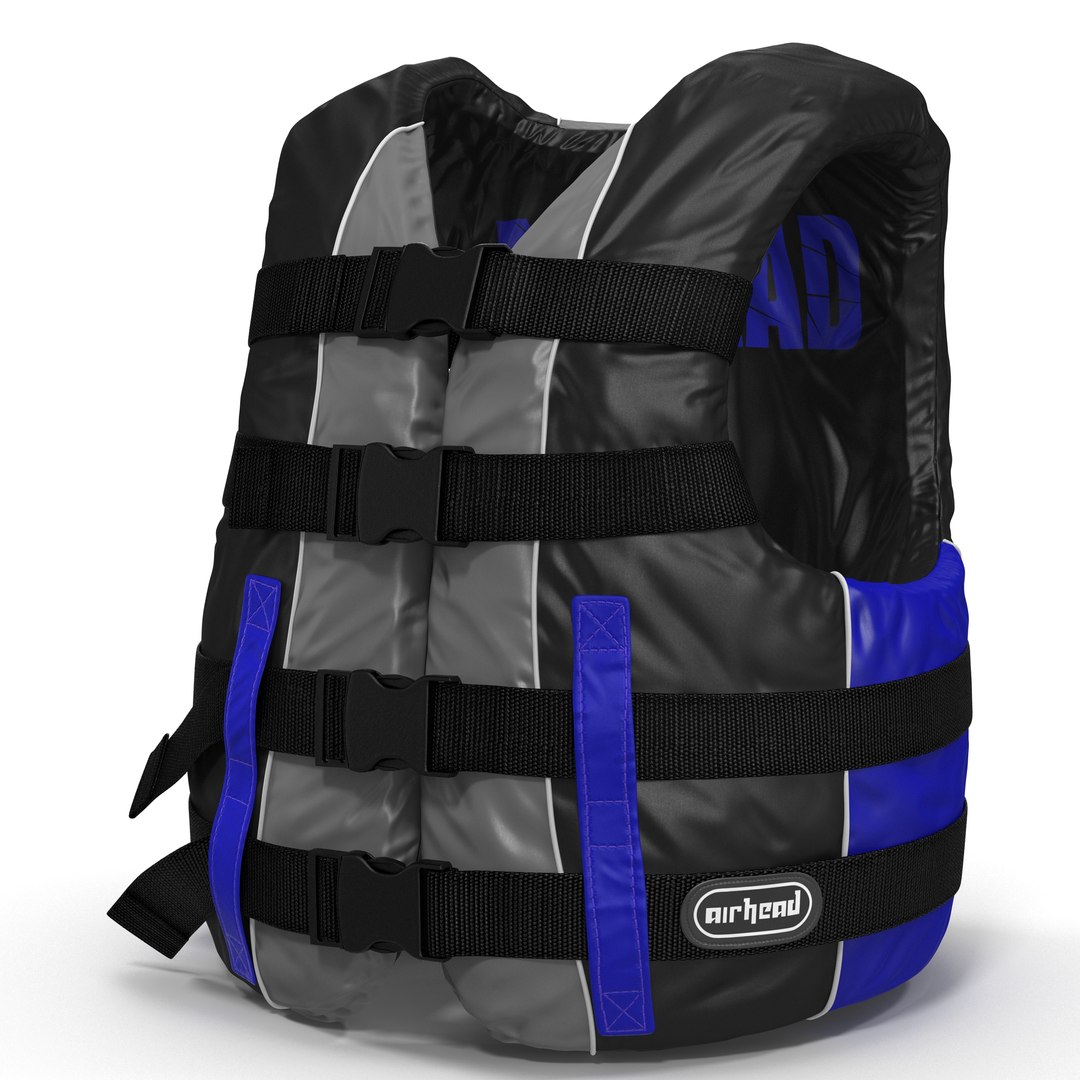 Life Vest Blue 3D model preview