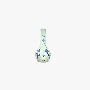 VaseSXIX with Decoration in Blue