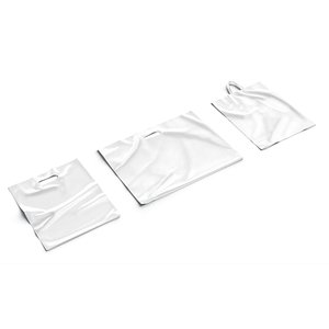 3D Plastic bag lying set - 3 bag shapes