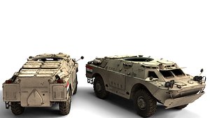 3D Gaz Brdm 2 Rigged Armored Reconnaissance Vehicle 3D Model High Detail Game  Render Ready model