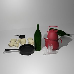 3d plate bottle 3D model