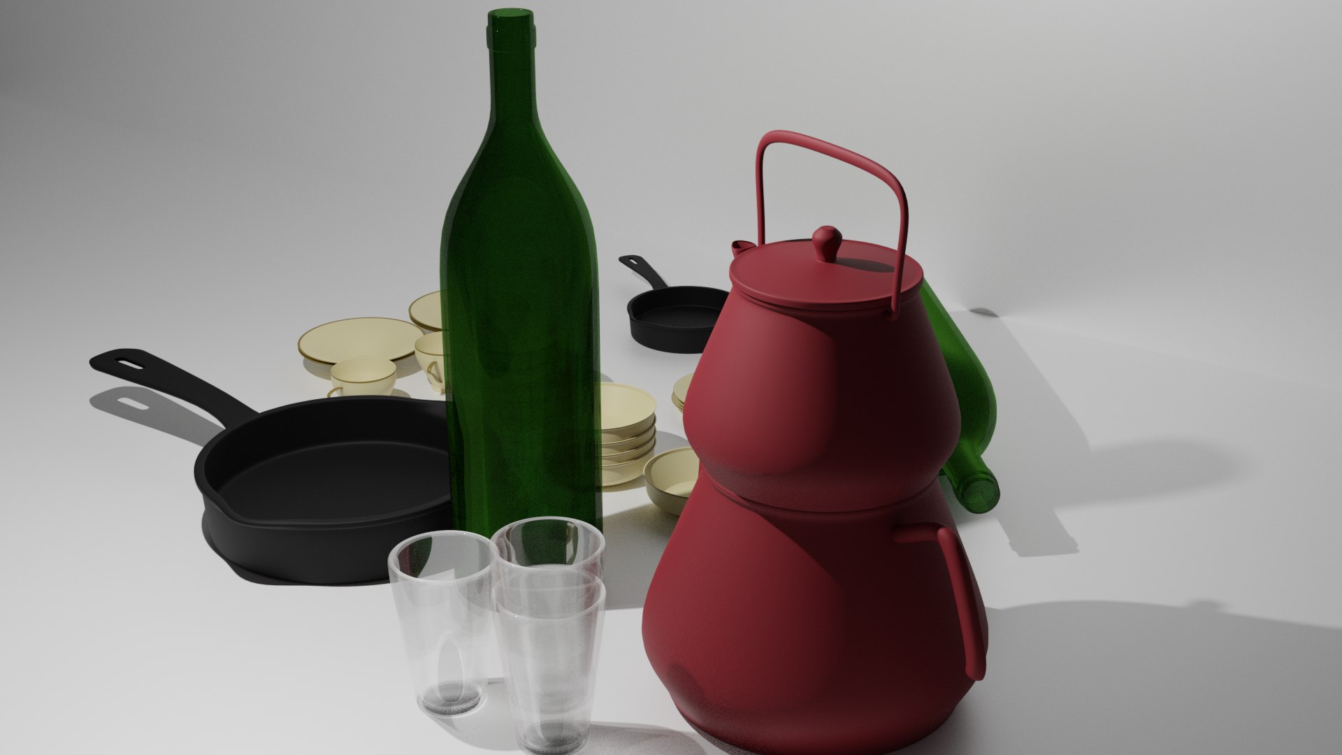 3d plate bottle 3D model - TurboSquid 1808264